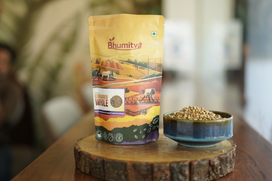 Bhumitva Coriander (Whole) product pack